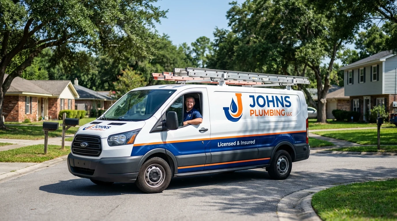 Johns Plumbing LLC service van in Grand Coulee, WA