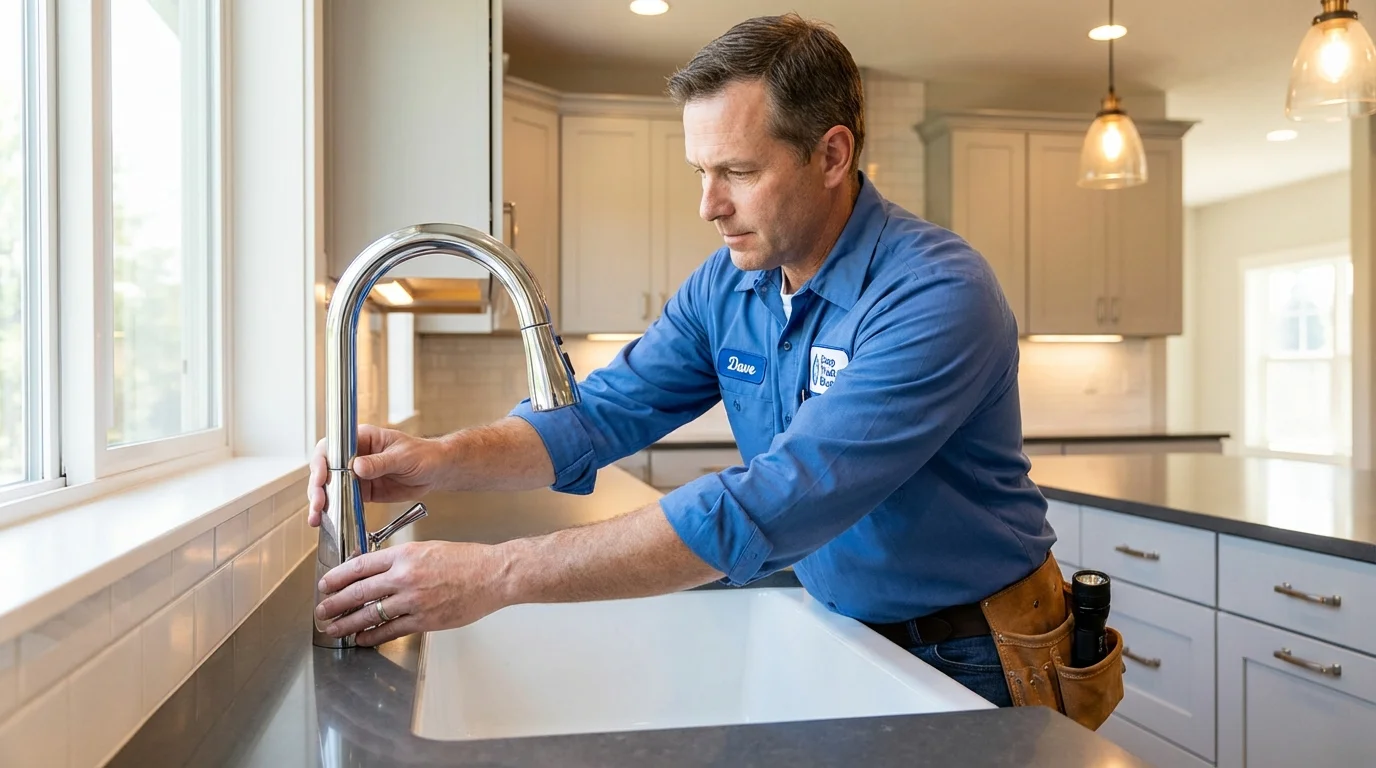 Kitchen faucet installation by Johns Plumbing LLC in Grand Coulee
