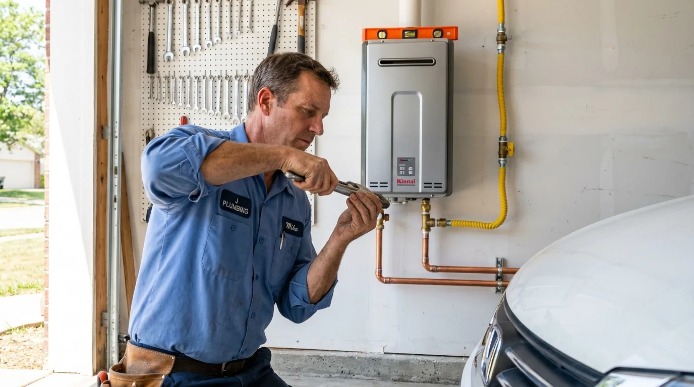 Tankless water heater installation by a Johns Plumbing LLC plumber in Grand Coulee